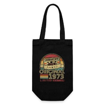 Original 1973 Vintage Birthday Gift 1973 - Gift Bag for Bottles - black - Front