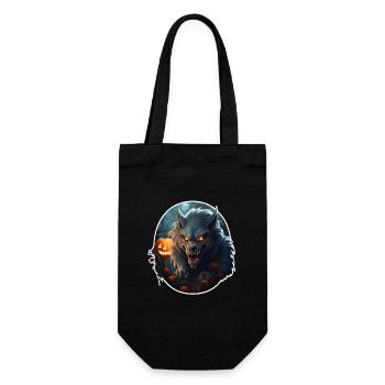 Werwolf Halloween - Geschenkbeutel für Flaschen - Schwarz - Vorne