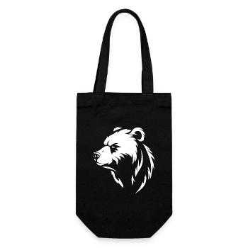 Bear - Gift Bag for Bottles - black - Front