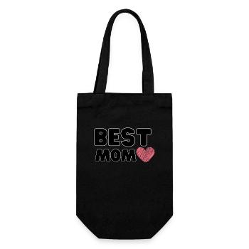 Herzliche Beste Mama - Geschenkbeutel für Flaschen - Schwarz - Vorne