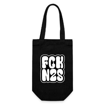 FCK NZS - Against the Right - Never Again! Sticker - Gift Bag for Bottles - black - Front