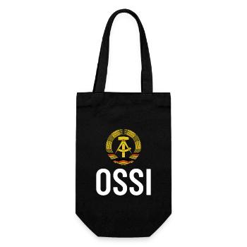 DDR Wappen, Osten, Ossi Geschenk - Geschenkbeutel für Flaschen - Schwarz - Vorne