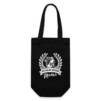 Australian Shepherd Mama - Hundebesitzerin - Geschenkbeutel für Flaschen - Schwarz - Vorne