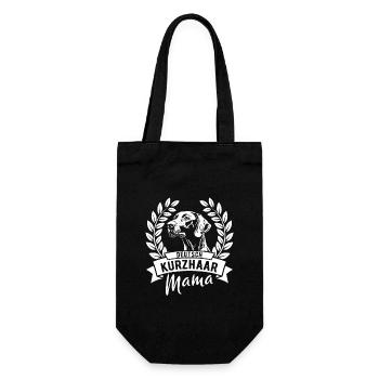 Deutsch Kurzhaar Mama - Hundebesitzerin - Geschenkbeutel für Flaschen - Schwarz - Vorne