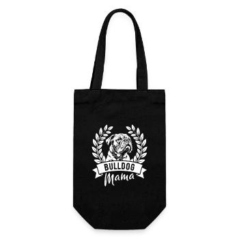 Bulldog Mama - Hundebesitzerin - Geschenkbeutel für Flaschen - Schwarz - Vorne