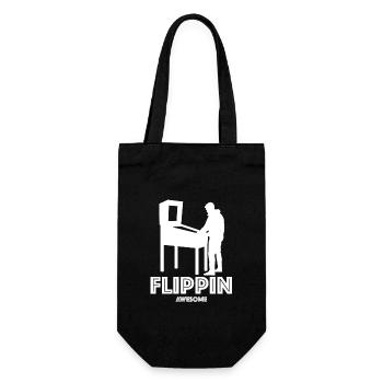 Flippin Awesome - Pinball - Slot Machine - Gifts - Gift Bag for Bottles - black - Front