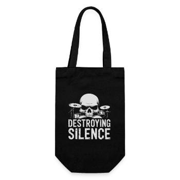 Groupe de rock tambour et batteur de crâne - Sac à bouteille - noir - Devant