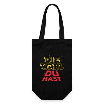 Die Wahl du hast - SPD Wähler - Stimme - Geschenkbeutel für Flaschen - Schwarz - Vorne