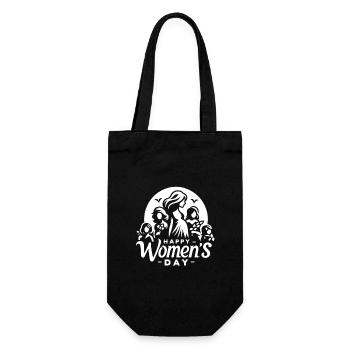 Bonne Journée de la Femme - Cadeau - Sac à bouteille - noir - Devant