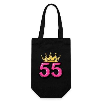 55 Number Crown - Gift Bag for Bottles - black - Front