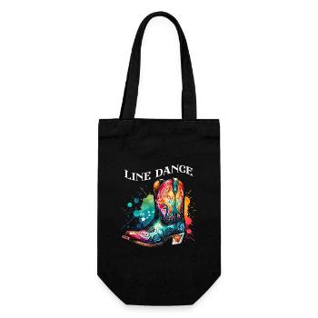 Line dancing my passion, my happiness - Gift Bag for Bottles - black - Front