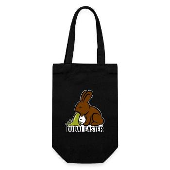 Easter Bunny Puking - Dubai Easter - Easter - Gift Bag for Bottles - black - Front