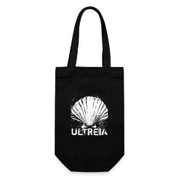 Ultreia, scallop, Santiago de Compostela - Gift Bag for Bottles - black - Front
