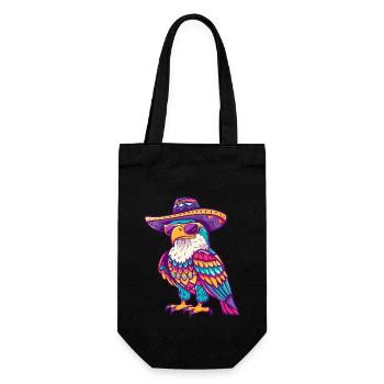 Eagle Comic Funny Sombrero - Gift Bag for Bottles - black - Front