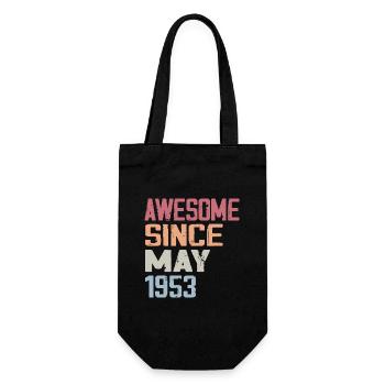 May 1953 Birthday 1953 Retro 1953 May Vintage - Gift Bag for Bottles - black - Front