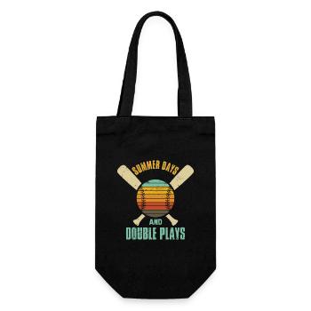 Summer Days And Double Plays - Gift Bag for Bottles - black - Front