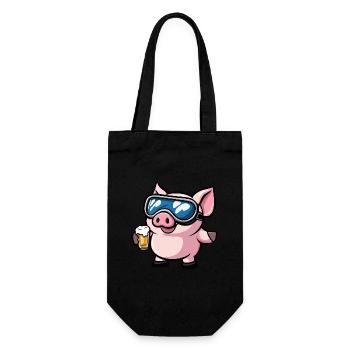 Pork Après Ski Beer Comic - Gift Bag for Bottles - black - Front