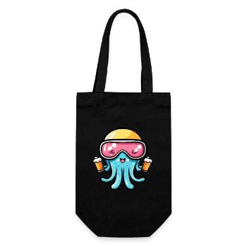 méduse après-ski bière bande dessinée - Sac à bouteille - noir - Devant