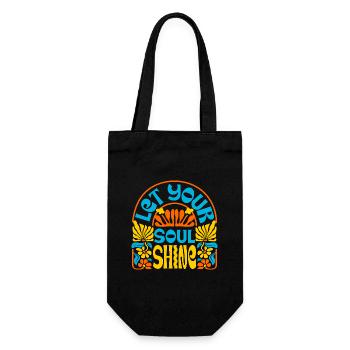 Summer retro art - Gift Bag for Bottles - black - Front