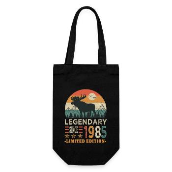 1985 legendary anniversary Born in 1985 - Gift Bag for Bottles - black - Front