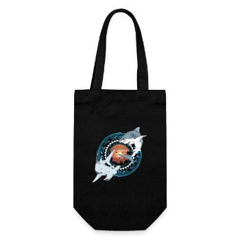 Hammerhead Great White Shark Hawaiian - Gift Bag for Bottles - black - Front