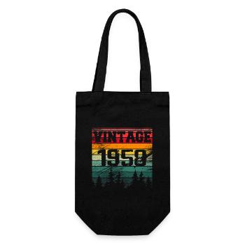 1958 Vintage Birthday Gift 1958 Retro - Gift Bag for Bottles - black - Front