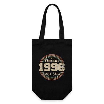 1996 Retro Vintage Birthday Born In - 1996 - Gift Bag for Bottles - black - Front