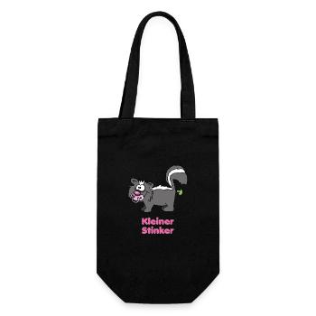 Kindermotiv "Kleiner Stinker" Babystinktier - Geschenkbeutel für Flaschen - Schwarz - Vorne