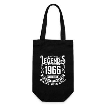 Legendary since 1966 Born in 1966 Gift 1966 - Gift Bag for Bottles - black - Front