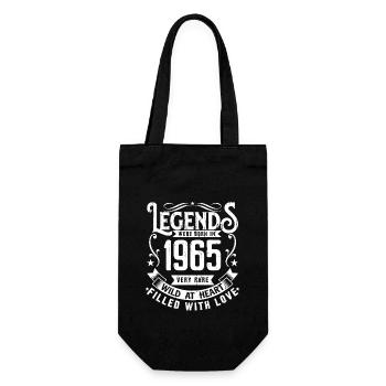 Legendary since 1965 Born in 1965 Gift 1965 - Gift Bag for Bottles - black - Front