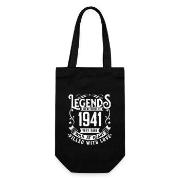 Legendary since 1941 Born in 1941 Gift 1941 - Gift Bag for Bottles - black - Front