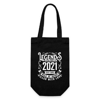 Legendär seit 2021 geboren 2021 Geschenk 2021 - Geschenkbeutel für Flaschen - Schwarz - Vorne