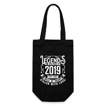 Legendär seit 2019 geboren 2019 Geschenk 2019 - Geschenkbeutel für Flaschen - Schwarz - Vorne