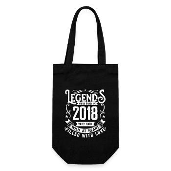 Legendär seit 2018 geboren 2018 Geschenk 2018 - Geschenkbeutel für Flaschen - Schwarz - Vorne