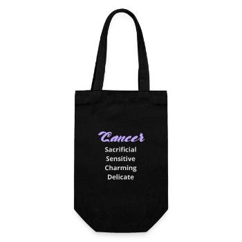 Logo signe astrologique "Cancer" - Sac à bouteille - noir - Devant