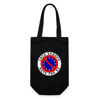 Anti eu - love europe hate the eu - Gift Bag for Bottles - black - Front