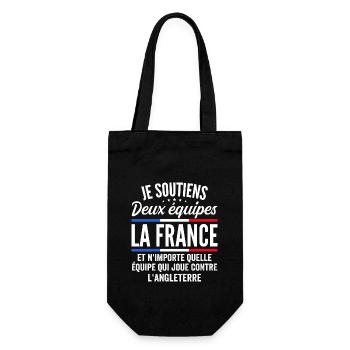 Je Soutiens Deux équipes la France - Sac à bouteille - noir - Devant