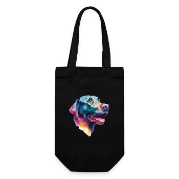 Low Poly Labrador Retriever Design - Gift Bag for Bottles - black - Front