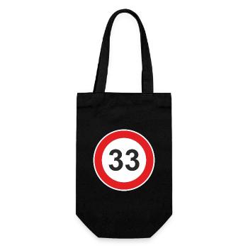 33 thirty-third birthday 33rd birthday - Gift Bag for Bottles - black - Front