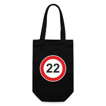 22nd twenty-second birthday - Gift Bag for Bottles - black - Front