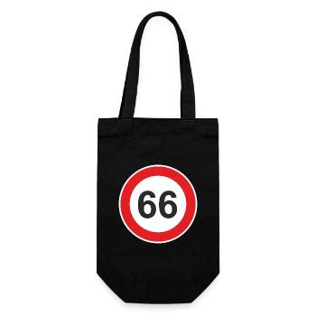 66 birthday sixty-six - Gift Bag for Bottles - black - Front