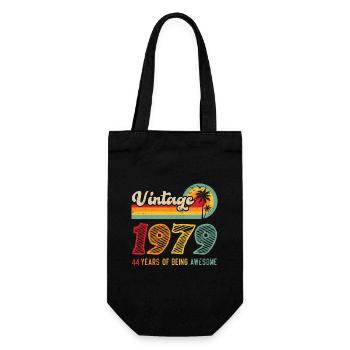 Vintage 1979, Cadeau D'anniversaire 44 Ans - Sac à bouteille - noir - Devant