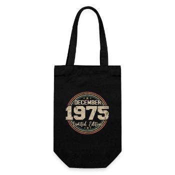 The legends were born in December 1975 - 1975 - Gift Bag for Bottles - black - Front