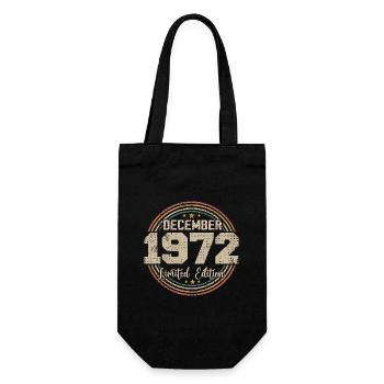 Die Legenden wurden im Dezember 1972 - 1972 geboren - Geschenkbeutel für Flaschen - Schwarz - Vorne