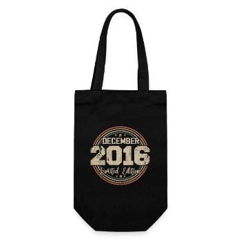 Die Legenden wurden im Dezember 2016 - 2016 geboren - Geschenkbeutel für Flaschen - Schwarz - Vorne