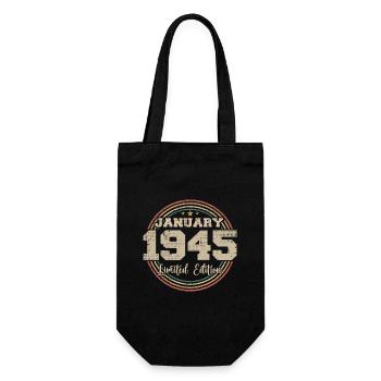 Die Legenden wurden im Januar 1945 geboren - Geschenkbeutel für Flaschen - Schwarz - Vorne