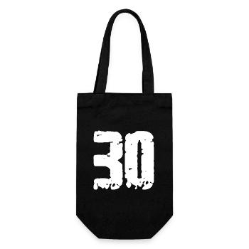 30 Number Vintage - Gift Bag for Bottles - black - Front
