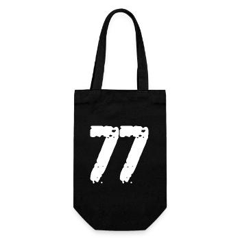 77 Number Vintage - Gift Bag for Bottles - black - Front