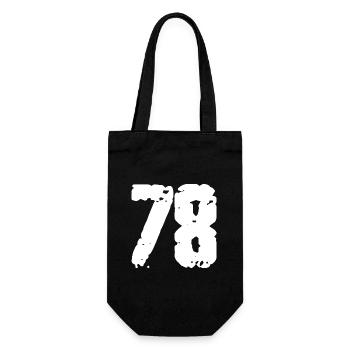 78 Number Vintage - Gift Bag for Bottles - black - Front
