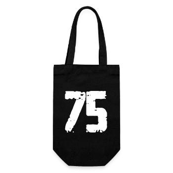75 Number Vintage - Gift Bag for Bottles - black - Front